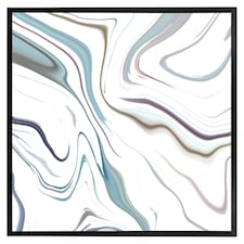 Blue rippled marble (Picture Frame) Black | XL