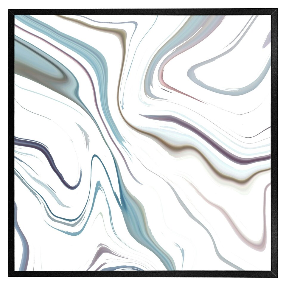 image 1 of Blue rippled marble (Picture Frame) Black | XL