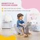 image 5 of HOMCOM Baby Rocking Horse Elephant Rocking Chair Rocker Toy, for 18-36 Months