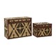 image 4 of Interiors by Premier Multi-Colour Storage Trunks, Set of 2 Metal Trunks, Decorative Storage Trunks, Stylish Storage Trunks Brown