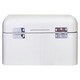 image 2 of Interiors by Premier Matte Cream Bread Bin with Gold Handle, Tin Bread Storage Box for Kitchen, Large Capacity Bread Container White