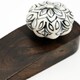 image 4 of Nicola Spring Wooden Door Stop - Black Flower
