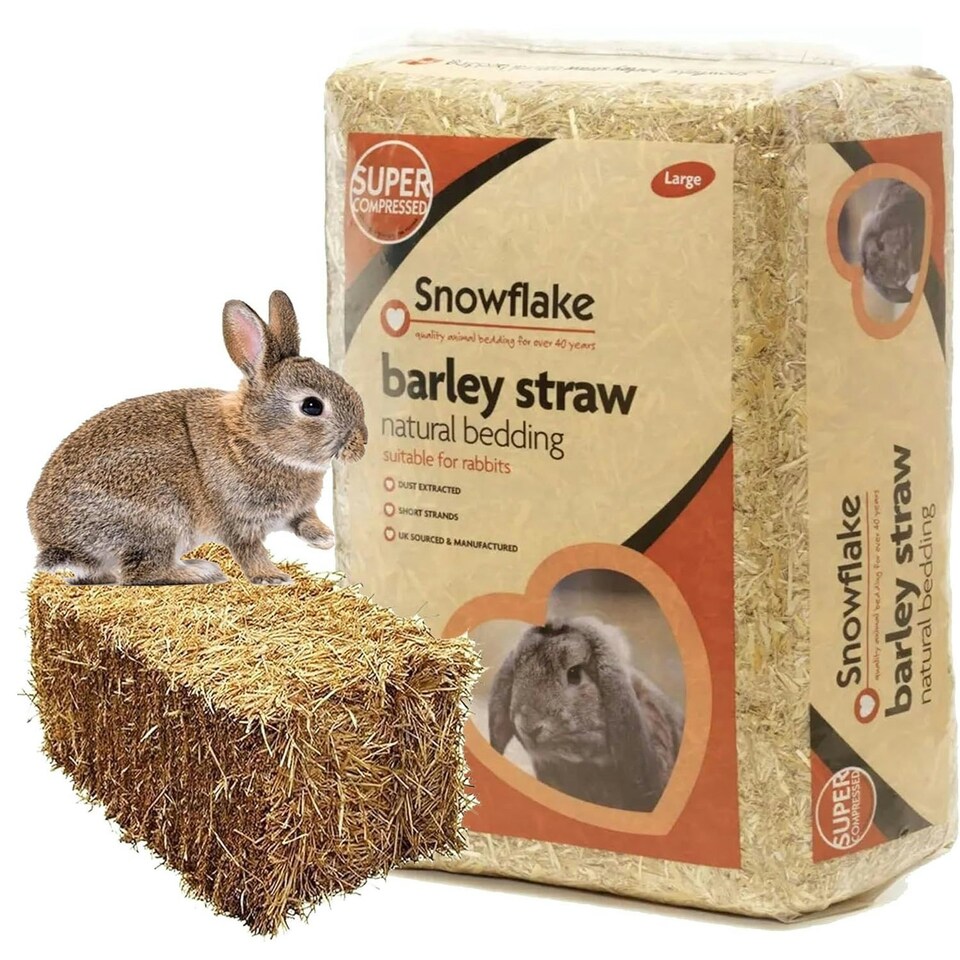 image 1 of 3 x 3KG Soft Flake Barley Straw Animal Bedding For Small Animals
