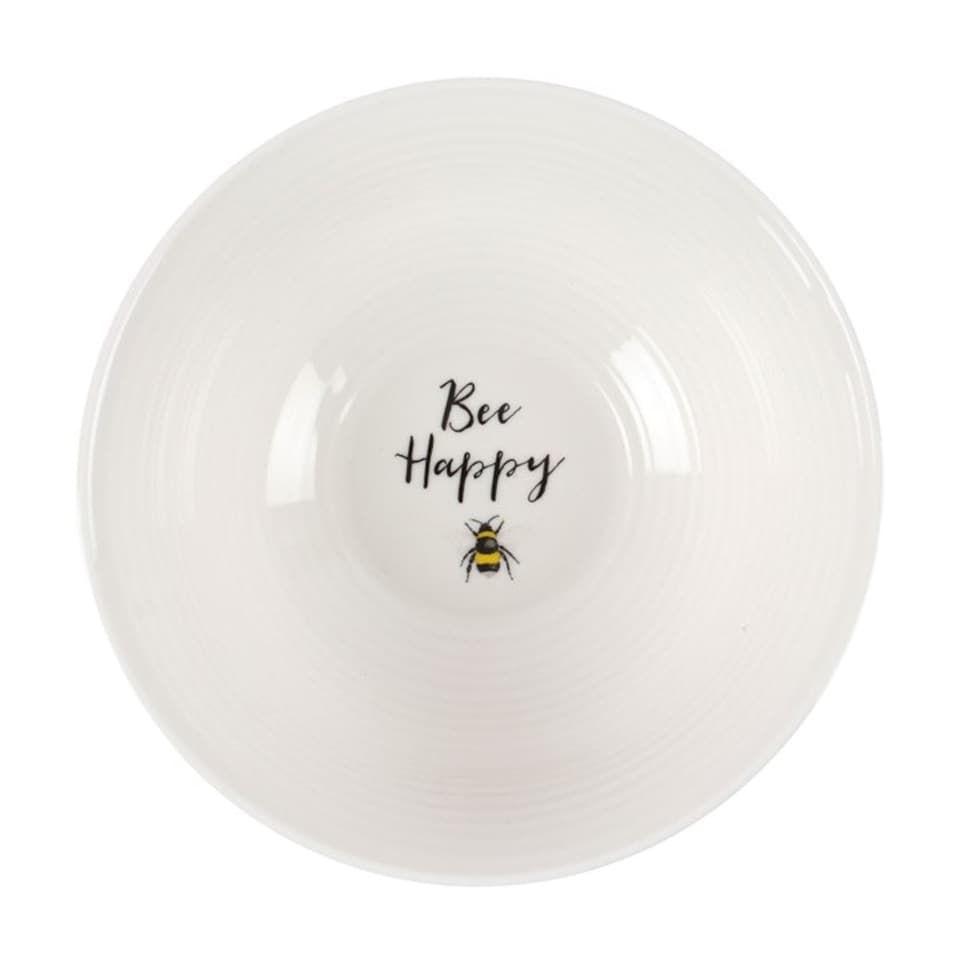 image 1 of Something Different Bee Happy Bowl - White - One Size