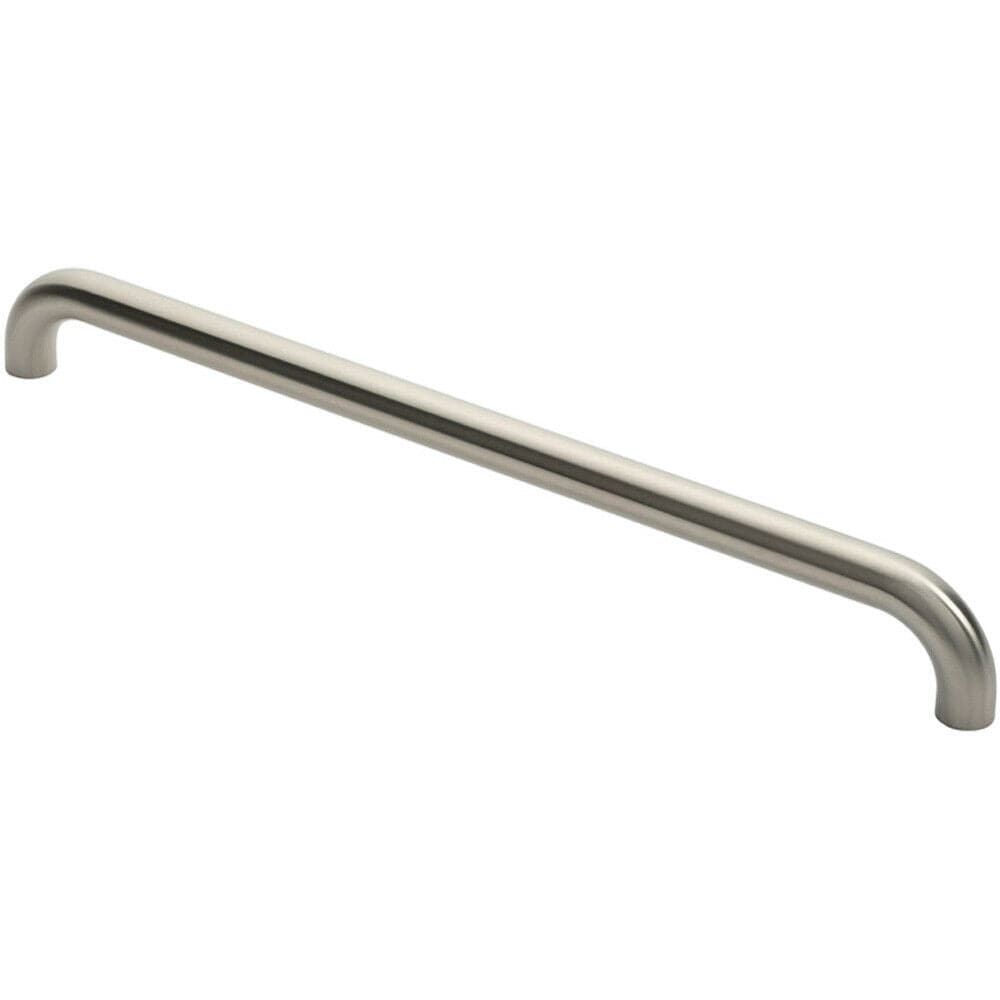 Loops Round D Bar Pull Handle 630 x 30mm 600mm Fixing Centres Satin Steel in Metallics