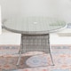 image 7 of Direct Wicker Outdoor 4‑Person Rattan Round Dining Table, Aluminum Frame with Tempered Glass Top & Umbrella Hole