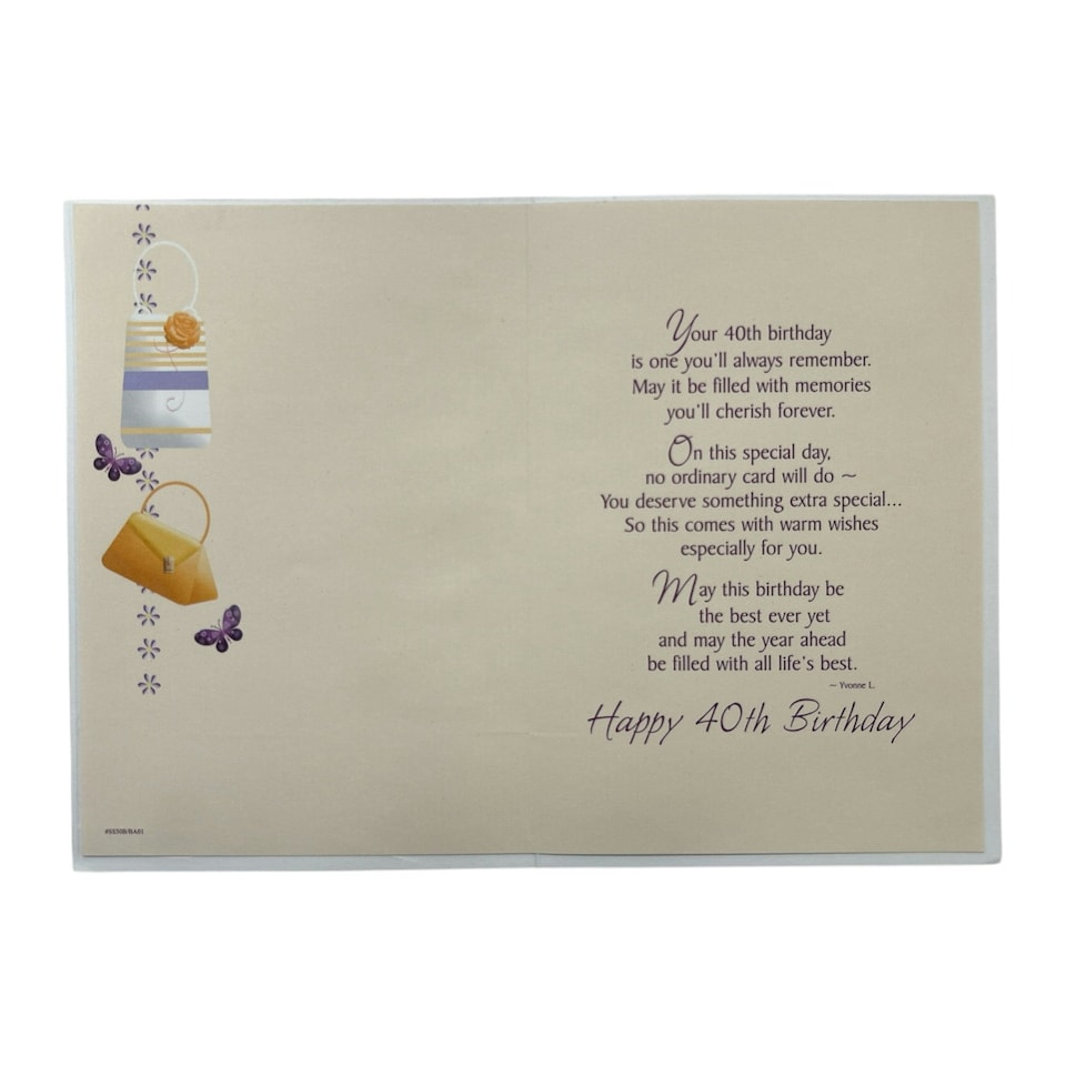 image 1 of 40 Today Handbags & Gifts Design Birthday Card