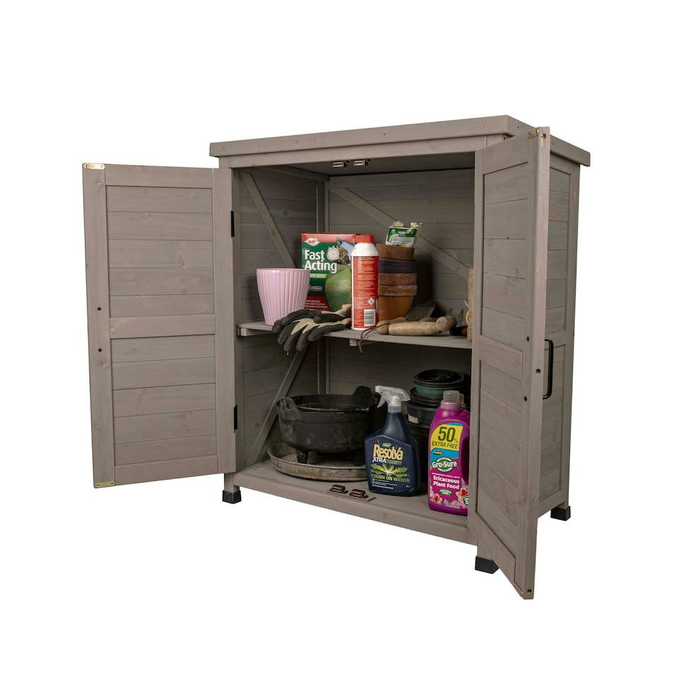 image 1 of Small Garden Wooden Storage Shed Grey