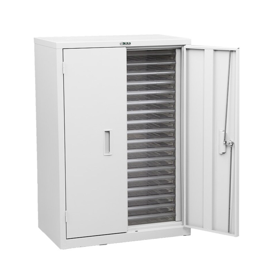 image 1 of 36 Clear Box Drawers Metal Cabinet with Door