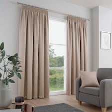 Fusion Galaxy Pencil Pleat Curtains Natural