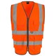 image 1 of Pro RTX High Visibility Unisex Adults Executive Waistcoat - Hi Vis Orange - 4XL