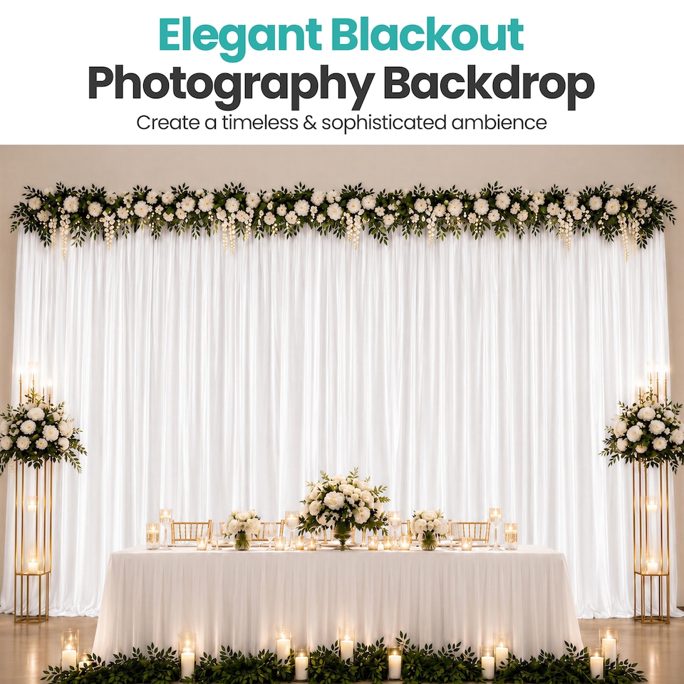 image 1 of Blackout Polyester Photography Backdrop for Studio Photo Shoot - 3x6m