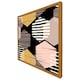 image 1 of Yellow, white & pink hexagons (Picutre Frame) Brown | Oak | XS