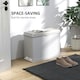 image 6 of HOMCOM Shoe Storage Bench with Cushion and Flip-Drawer White