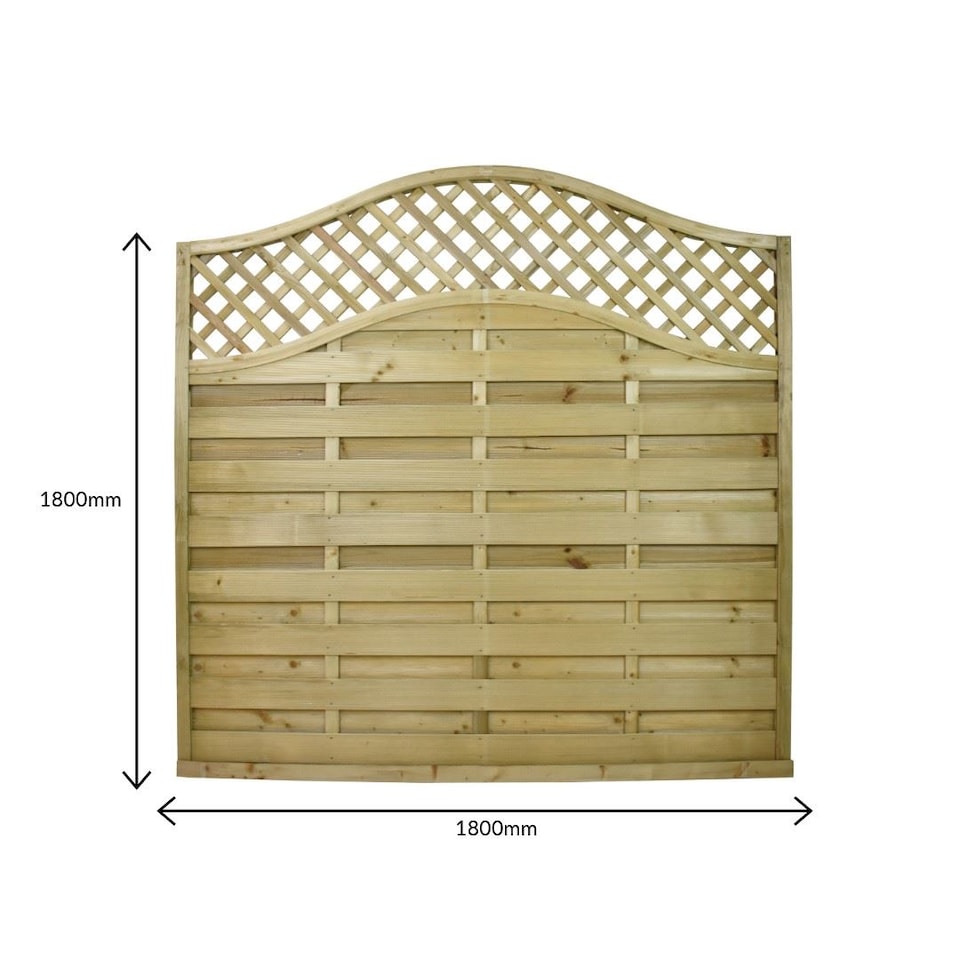 image 1 of Snowdon Timber Omega Lattice Top Fence Panel (H) 1.8m (W) 1.8m