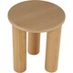 image 3 of Side Table Sisi - round, solid wood legs, rustic look Brown | Light Oak
