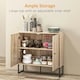 image 4 of HOMCOM Embossed Arrow Storage Cabinet w/ Adjustable Shelf Metal Frame Handles