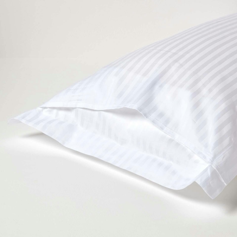 image 1 of Homescapes White Egyptian Cotton Ultrasoft King Size Oxford Pillowcase 330 TC