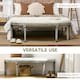 image 5 of HOMCOM Half-Circle End Bench Ottoman Footstool Button Tufting Padded