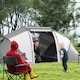 image 2 of Outsunny 4-6 Persons Camping Tent Dome Family Travel Group Hiking Room Fishing | Grey | Charcoal Grey and White