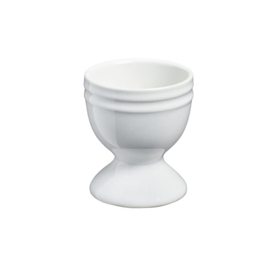 image 1 of Cooks Professional 4 Piece Egg Cup Set - Dishwasher Safe Stoneware | White | White | 4