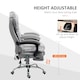 image 6 of Vinsetto Office Chair with 6 Point Massage and Back Heat, Microfiber Desk Chair with Footrest Adjustable Height and Swivel Wheels, Back Reclining, Grey