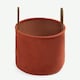 image 1 of OHS Teddy Fleece Boucle Toy Storage Organiser Clothes Laundry Basket Orange | Rust