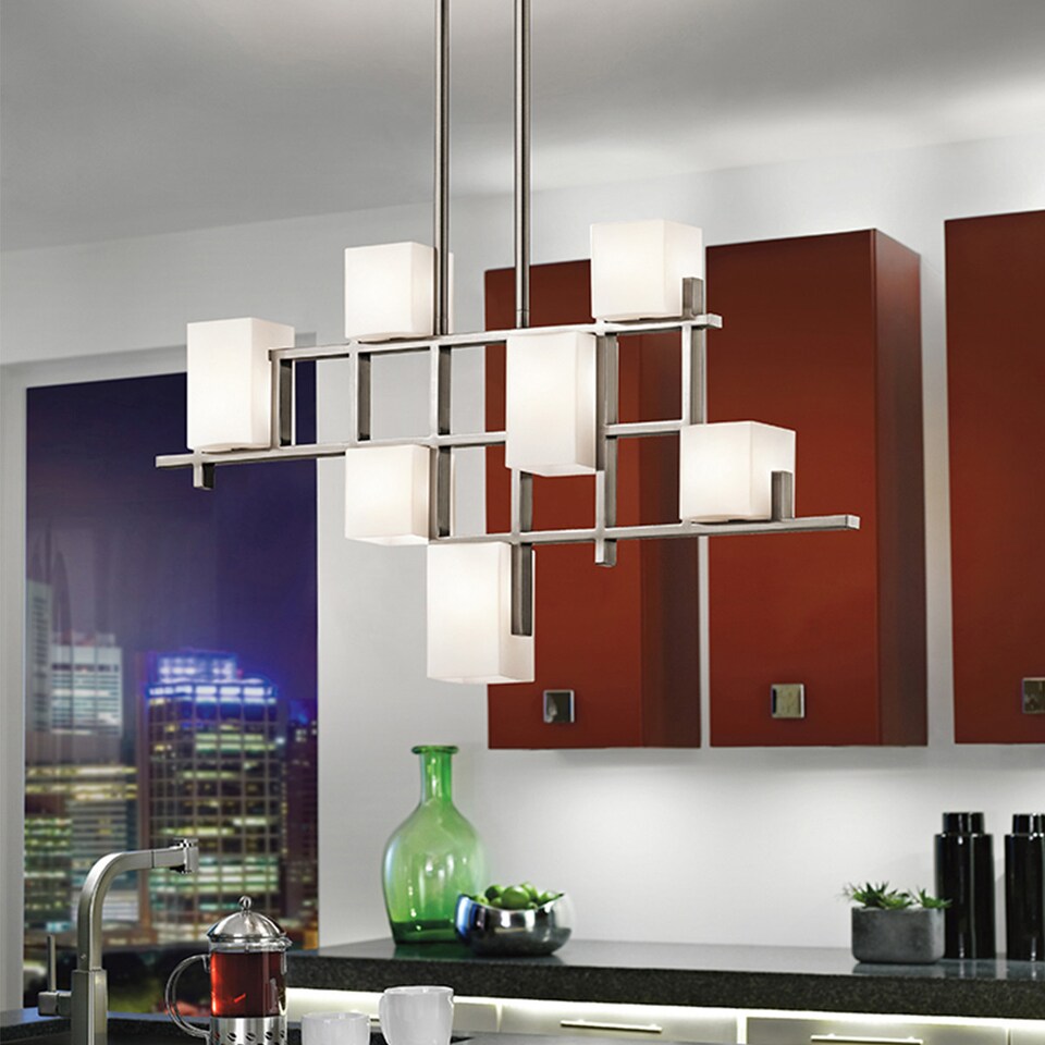 image 1 of City Lights 7 Light Pendant Chandelier Light Classic Pewter, G9