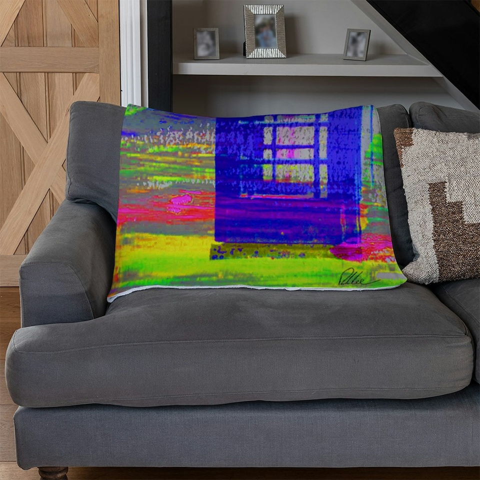 image 1 of london phone box (Blanket)