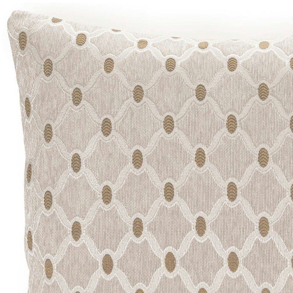 image 1 of Berkeley Geometric Chenille 45cm x 45cm Cream Cushion Set of 4 Cream | Cream & Beige | 45cm x 45cm x 10cm