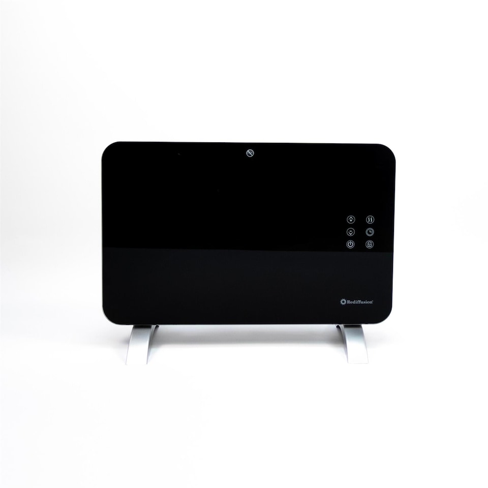 image 1 of Rediffusion Smart Glass Panel Heater 1000W Black
