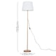 image 3 of ValueLights Charlie Copper Floor Lamp White Taper Shade & Bulb 
