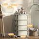 image 3 of HOMCOM Kids Storage Units with Drawers 3 Tier Chest Dresser Tower Cream | 37 x 37 x 76 cm