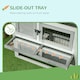 image 5 of PawHut Rabbit Hutch, Wooden Guinea Pig Hutch with Run & Tray, Grey