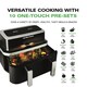 image 8 of Hamilton Beach Air Fryer, 9L, Dual, VisionCook, 2600W, Vision Window, 10 One Touch Presets, Vortex Technology, Match Cook, Smart Finish, Dishwasher Safe, Roast, Bake, Dehydrate, Black - HB700VCGS