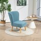 image 4 of Cassaro Fabric Accent Chair - Teal