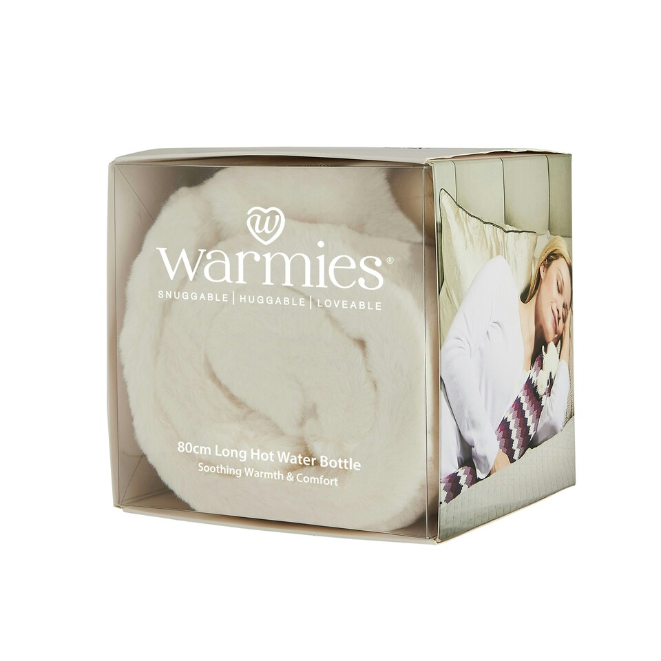 image 1 of Warmies Extra Long Hot Water Bottle, Vanilla