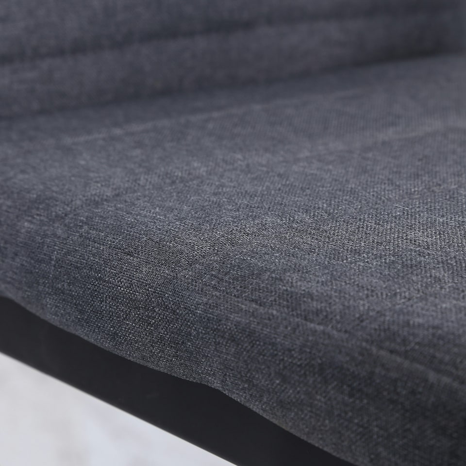 image 1 of HOMCOM Dining Chairs Upholstered Fabric Accent Chairs with Metal Legs, Set of 4