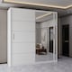 image 2 of Sliding Wardrobes 4u Modern Sliding Door Wardrobe with Full Mirror | 120cm, 150cm, 180cm and 203cm | White, Black, Grey & Oak | White | 203cm