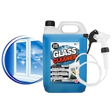 1 x 5 Litre Glass Cleaner Cuts Through Grime & Dirt With Long Hose Trigger