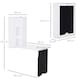 image 3 of HOMCOM Multi-Functional Folding Wall-Mounted Table withChalkboard Shelf