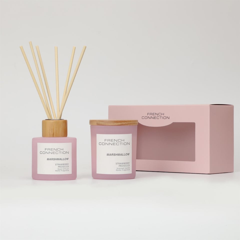 image 1 of French Connection Pastel Collection Marshmallow Diffuser 100ml + Candle 130g