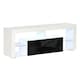 image 1 of HOMCOM 140cm TV Stand Cabinet High Gloss TV Stand Unit W/ LED RGB