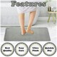 image 3 of VELVETIO Faux Fur Bath Mat Set Shaggy Super Soft Plush Anti Slip PVC Back Grey
