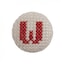 Red on White Letter W
