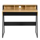 image 2 of Reece 1 Drawer Office Desk in Oak & Black