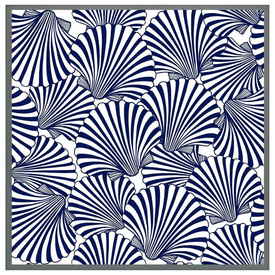 image 1 of Striped sea shells (Picutre Frame) Black | M