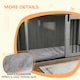 image 6 of PawHut Dog Crate Furniture with Removable Cushion for XL-sized Dogs - Grey