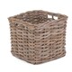 image 1 of Square Kubu Grey Rattan Storage Basket | Grey | Grey | One Size
