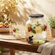 image 3 of 5.2L Glass Beverage Dispenser with Tap & Wooden Lid